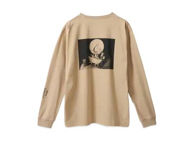 graniph x THE NIGHTMARE BEFORE CHRISTMAS Rock Shock Barrel Long Sleeve T-Shirt "Beige"