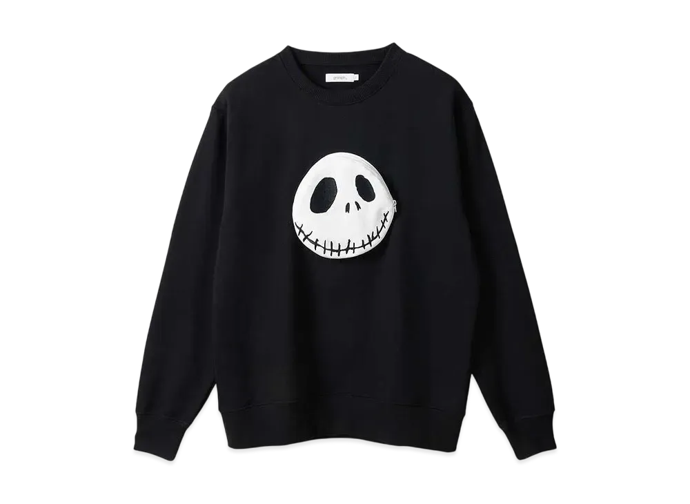 graniph x THE NIGHTMARE BEFORE CHRISTMAS Gift 3D Fleece Pocket Sweat "Black"