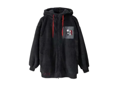 graniph x THE NIGHTMARE BEFORE CHRISTMAS Jack & Sally Boa Zip Parka "Sumikuro"