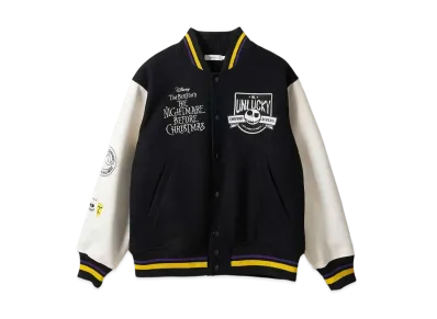 graniph x THE NIGHTMARE BEFORE CHRISTMAS Mr. Unlucky Stadium Jumper "Black"