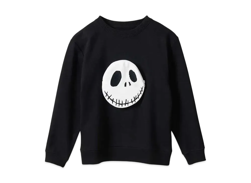 graniph x THE NIGHTMARE BEFORE CHRISTMAS Gift Kids Fleece 3D Pocket Sweat "Black"