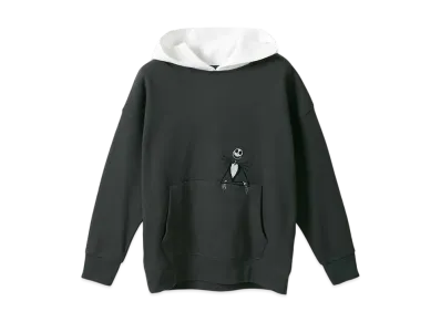 graniph x THE NIGHTMARE BEFORE CHRISTMAS I'M Jack Kids Fleece Big Silhouette Parka "Sumikuro"