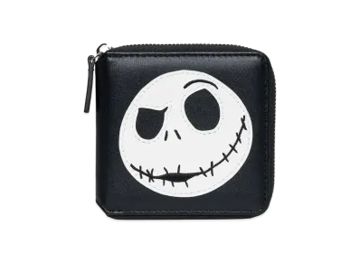 graniph x THE NIGHTMARE BEFORE CHRISTMAS Jack Face Zip Wallet "Black"