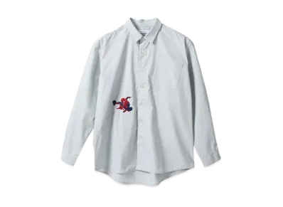 graniph x Spider Man Pocket Loose Fit Shirt "Smoke Blue"