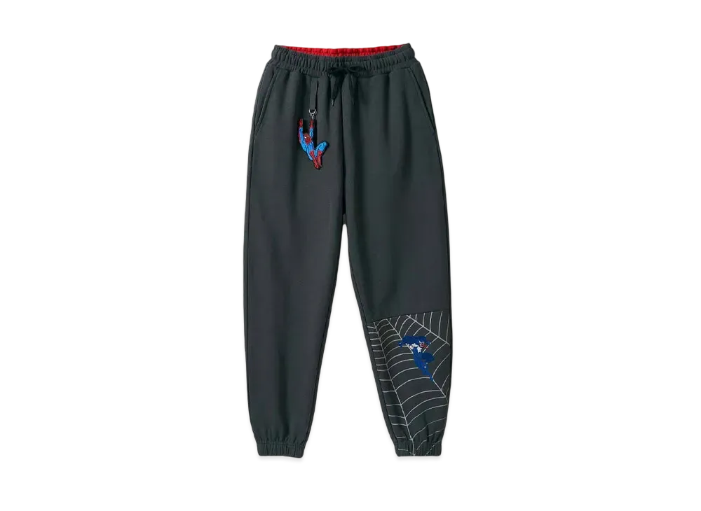 graniph x Spider Man Spider Web Fleece Sweatpants "Sumikuro"