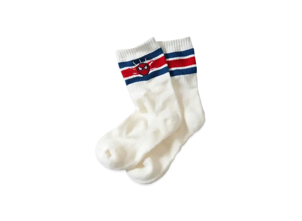 graniph x Spider Man Spider Sense (Bit) Middle Socks "White"