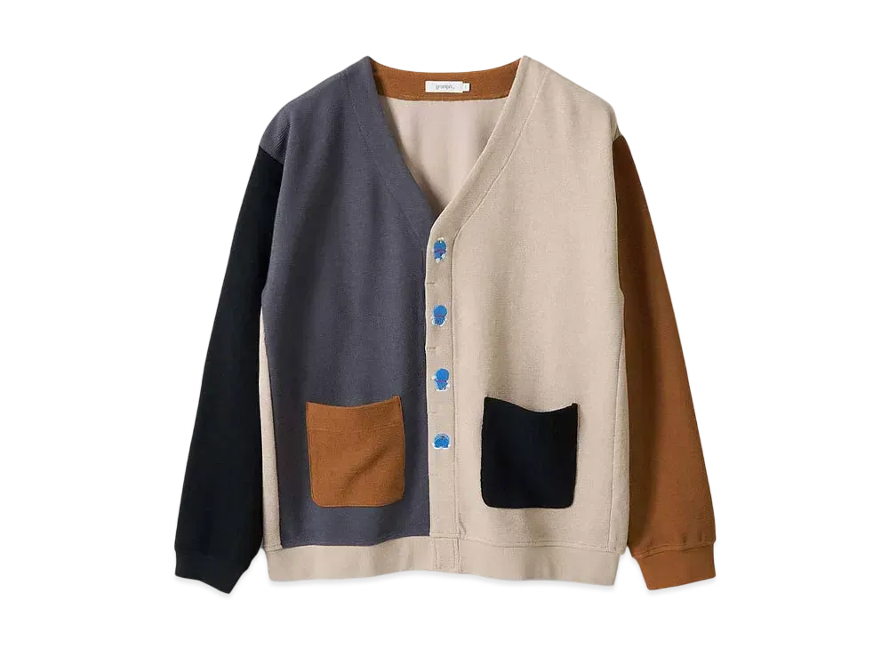 graniph x DORAEMON Back Shot Front Design Cardigan "Gray"
