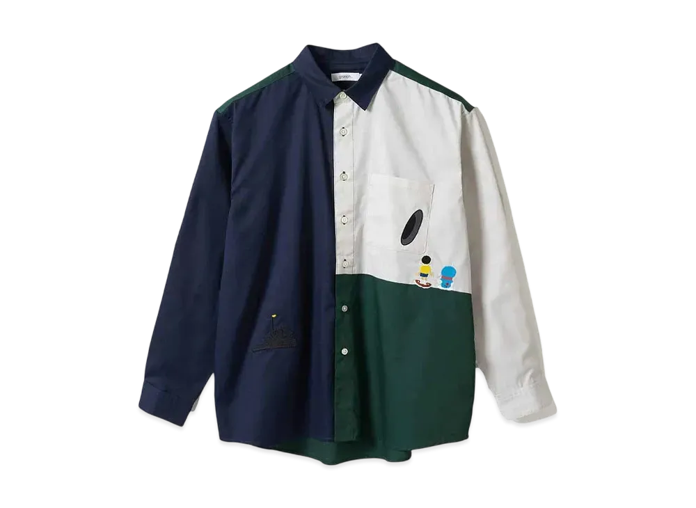 graniph x DORAEMON Secret Gadget Time Machine Loose Fit Shirt "Navy"