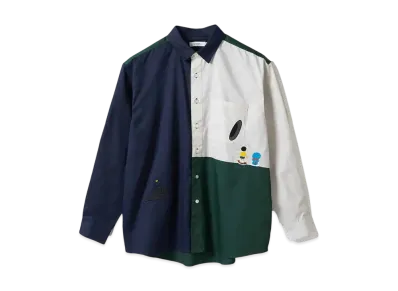 graniph x DORAEMON Secret Gadget Time Machine Loose Fit Shirt "Navy"