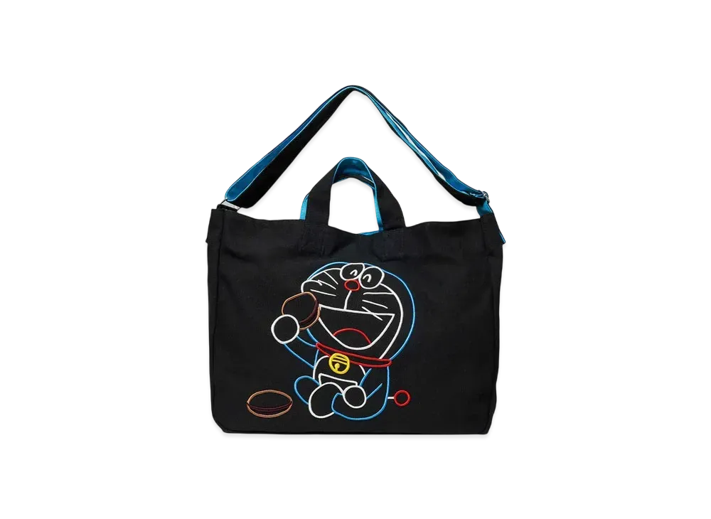 graniph x DORAEMON Dorayaki 2-Way Tote Bag "Black"
