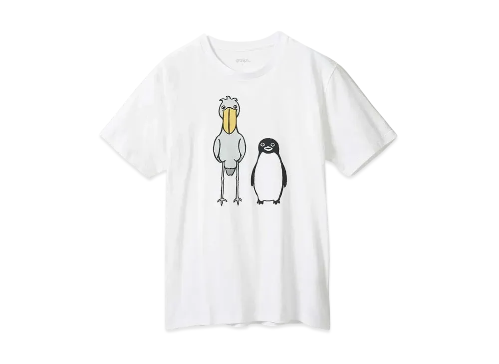 graniph x Chiharu Sakazaki Penguins & Shoebills T-Shirt "White"