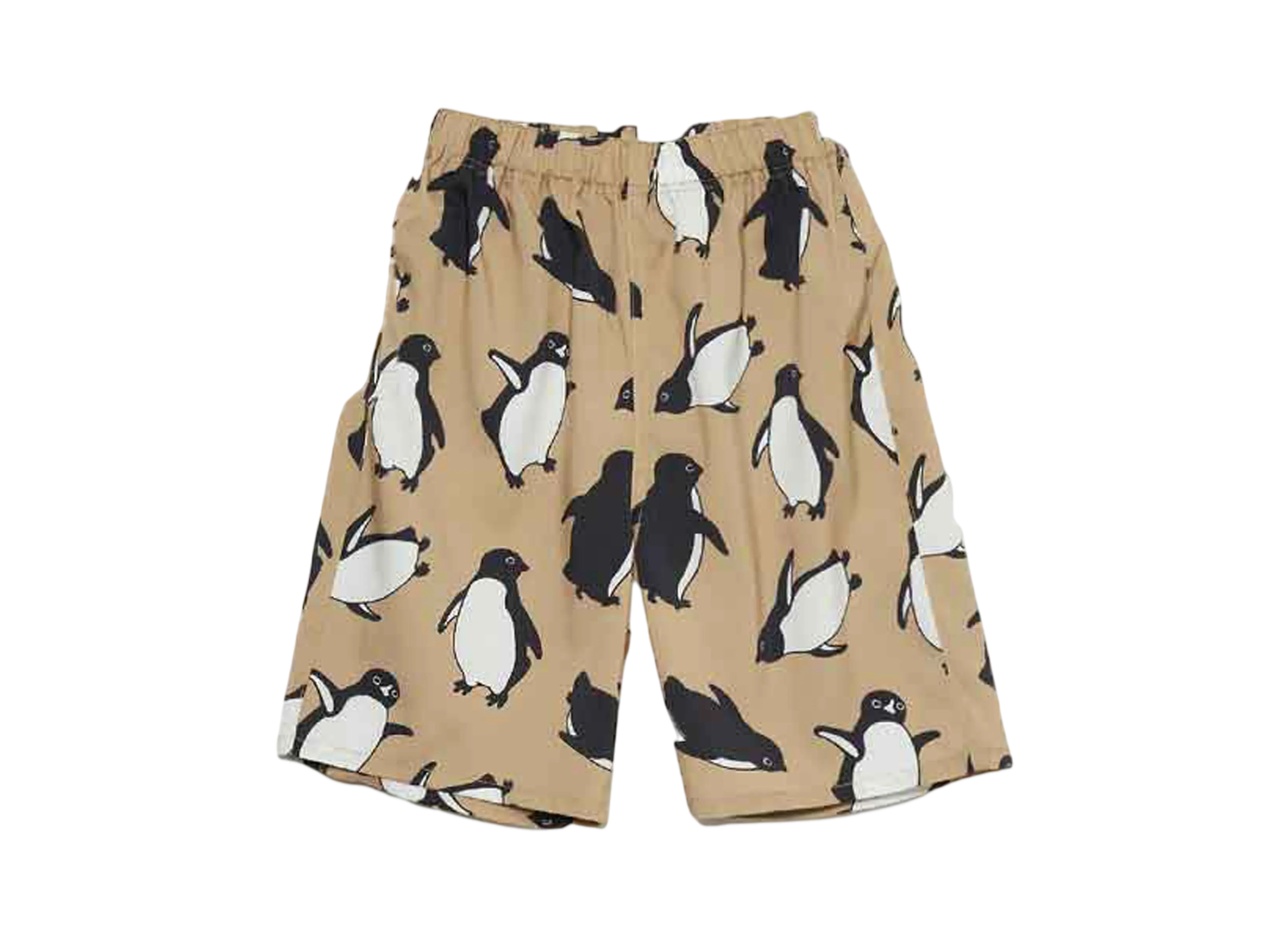 graniph x Chiharu Sakazaki Penguin Pattern Kids Shirt & Shorts Set "Beige"