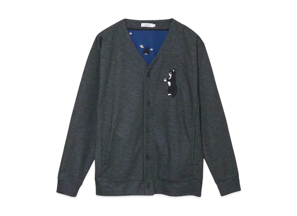 graniph x Chiharu Sakazaki Line Up Double Face Cardigan "Black"