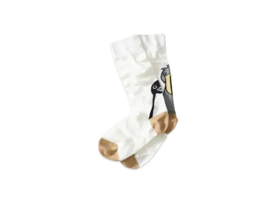 graniph x Chiharu Sakazaki Penguins & Shoebills Long Socks "White"