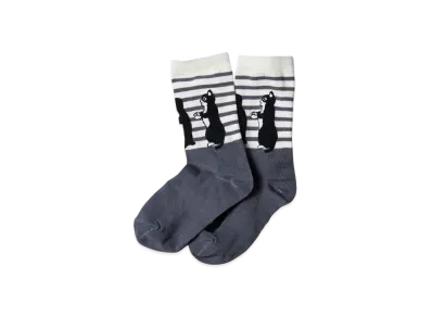 graniph x Chiharu Sakazaki Line Up Middle Socks "Gray"