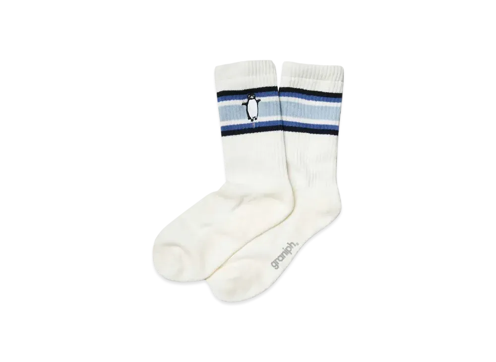 graniph x Chiharu Sakazaki Jump Middle Socks "White"