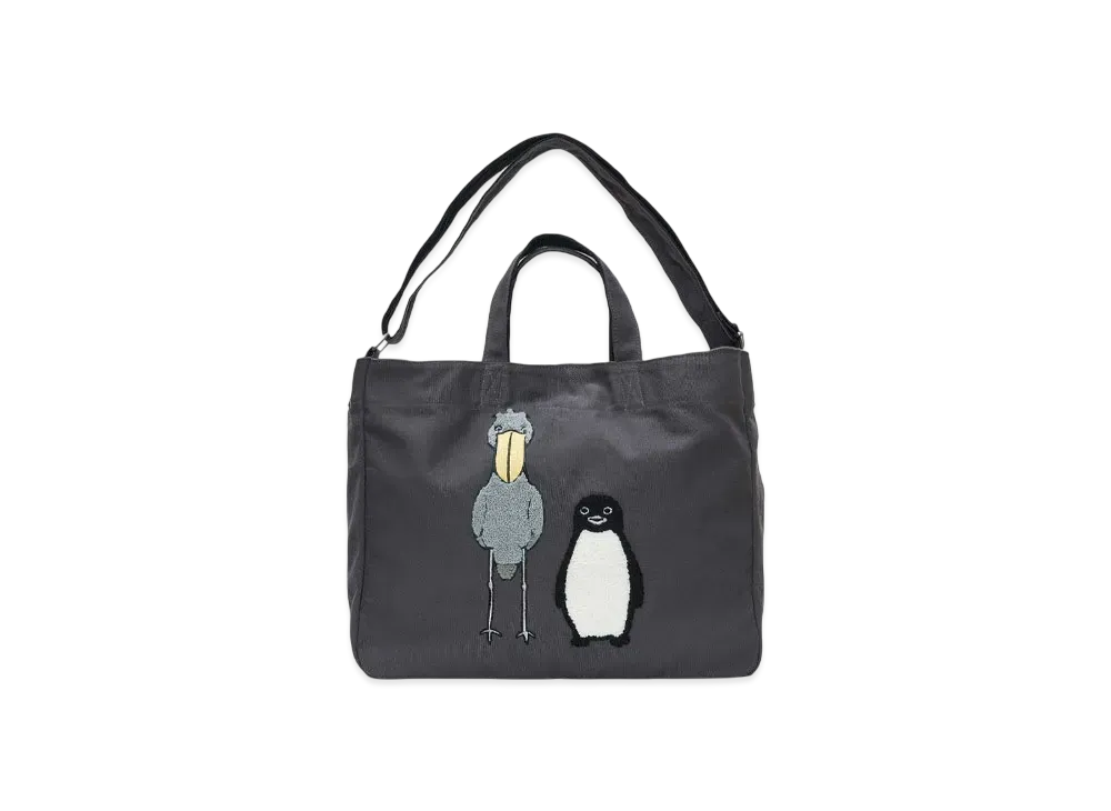 graniph x Chiharu Sakazaki Penguins & Shoebills 2 Way Tote Bag "Sumikuro"