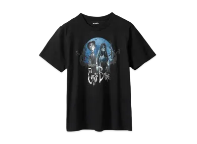 graniph x Tim Burton's Corpse Bride Victor And Emily T-Shirt "Black"