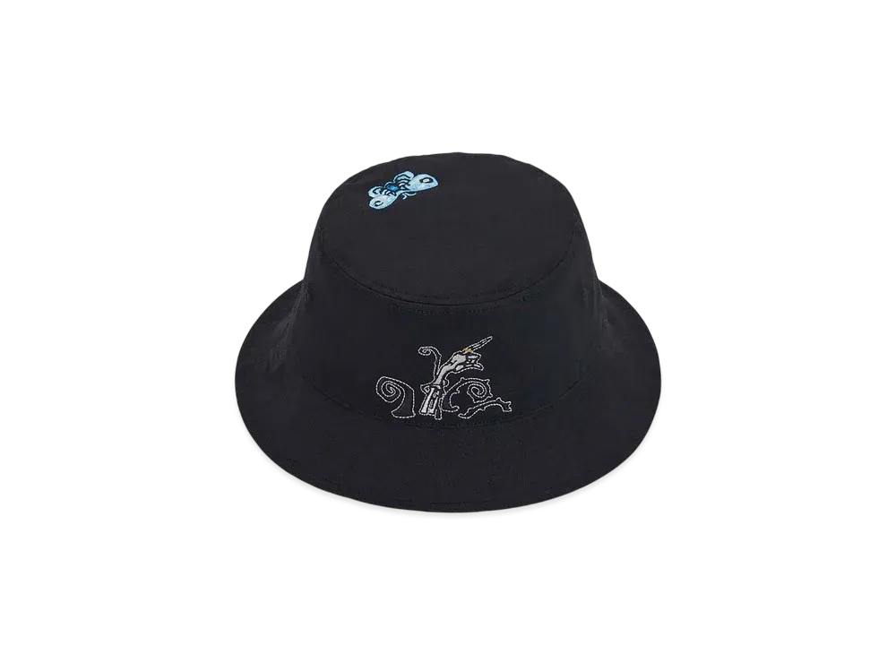 graniph x Tim Burton's Corpse Bride The World Of The Living And The Dead Reversible Bucket Hat "Black"