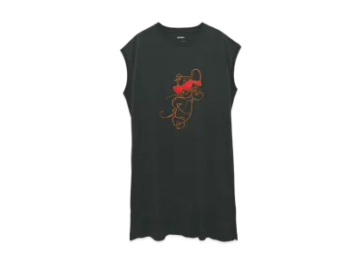 graniph x Tom and Jerry Sunglasses French Sleeve Cut And Sew One Piece "Sumikuro"