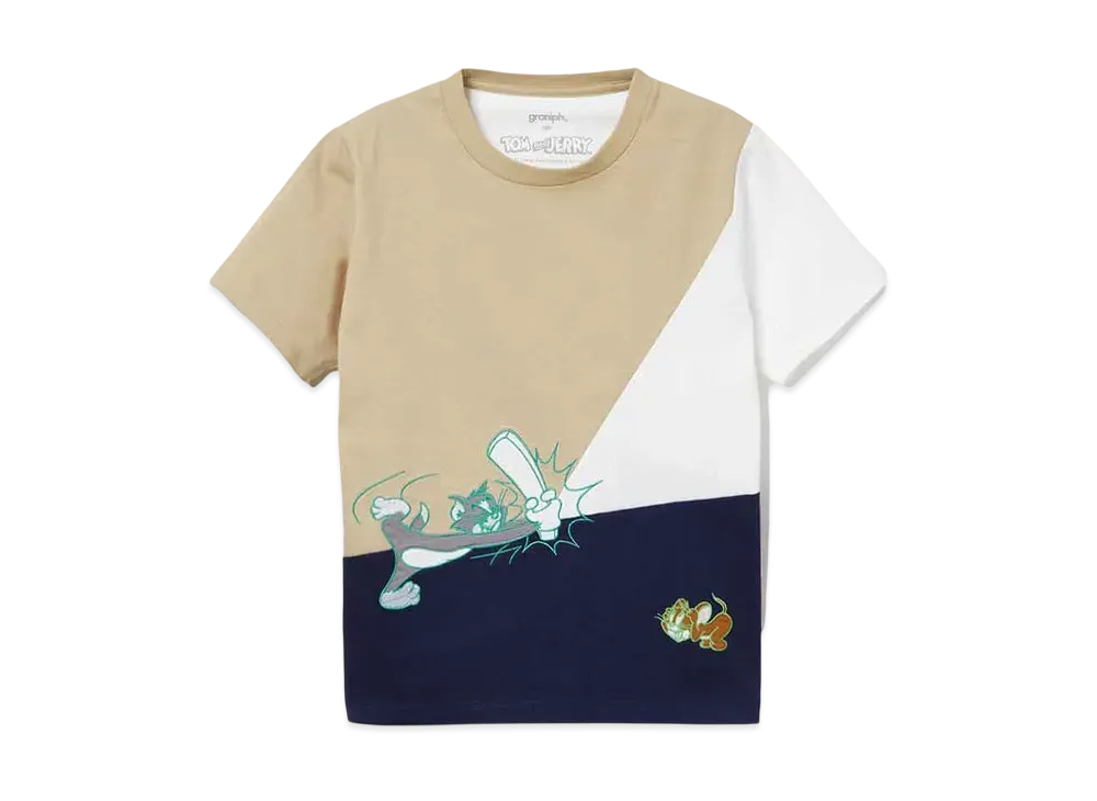 graniph x Tom and Jerry Homerun Kids T-Shirt "Beige"
