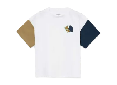 graniph x Tom and Jerry Laughing Jerry & Tom Kids Dry Big T-shirt & Dry Short Pants Set "White"