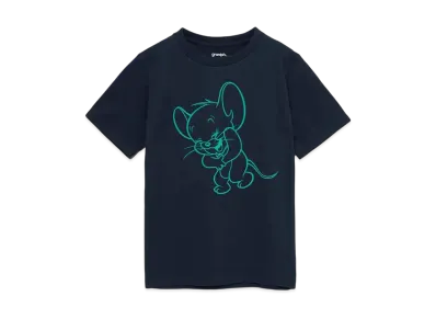 graniph x Tom and Jerry Laughing Jelly Kids T-Shirts "Navy"