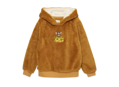 graniph x Tom and Jerry Jelly In Cheese Kids Boa Fleece Parka "Camel"