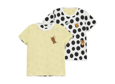 graniph x Tom and Jerry Dot Kids Reversible T-Shirt "White"