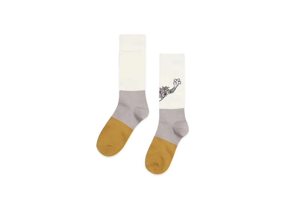 graniph x Tom and Jerry Chase 3 Wool Long Socks "Multi"
