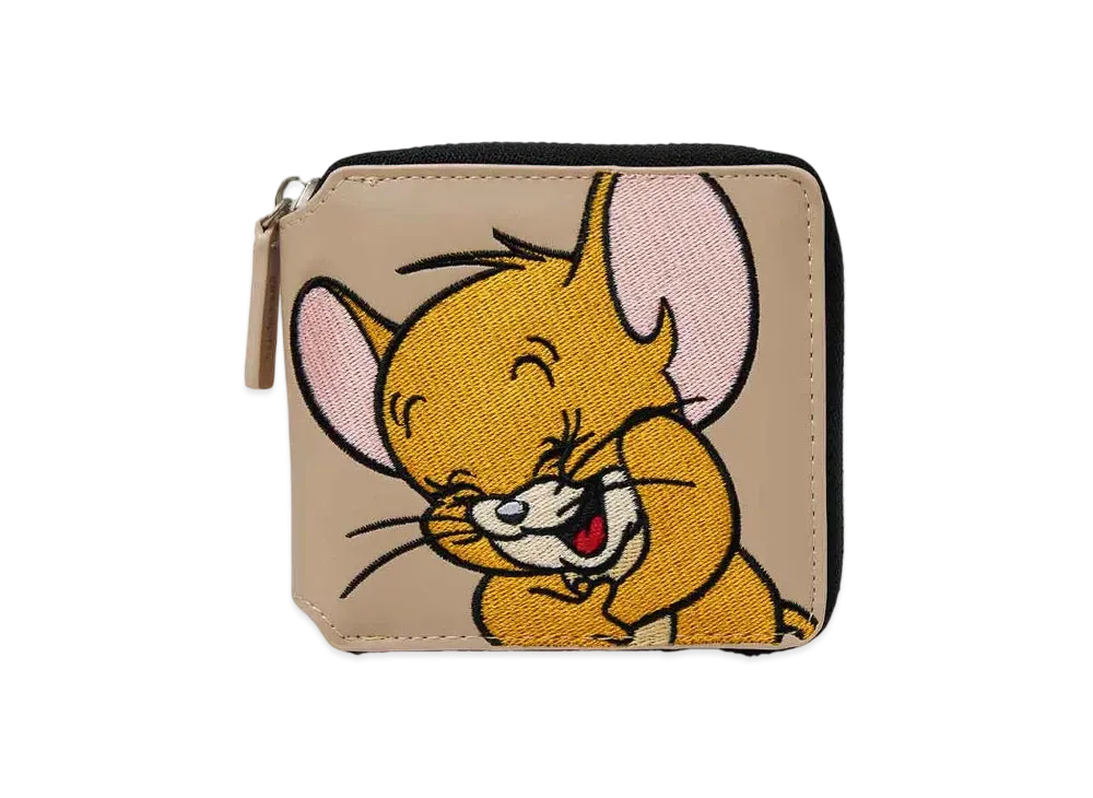 graniph x Tom and Jerry Laughing Jelly Zip Wallet "Beige"