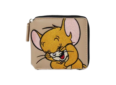 graniph x Tom and Jerry Laughing Jelly Zip Wallet "Beige"
