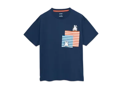graniph x Miffy Swimming Big Silhouette T-Shirt "Navy"
