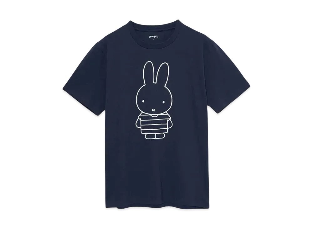 graniph x Miffy Striped T-Shirt "Navy"