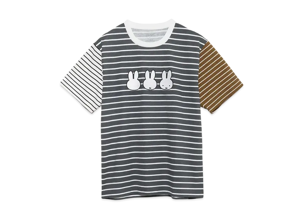 graniph x Miffy Face line Border T-Shirt "Multi"
