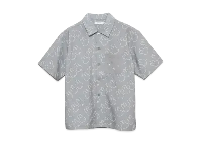 graniph x Miffy Face Line Pattern Big Silhouette Short Sleeve Shirt "Gray"