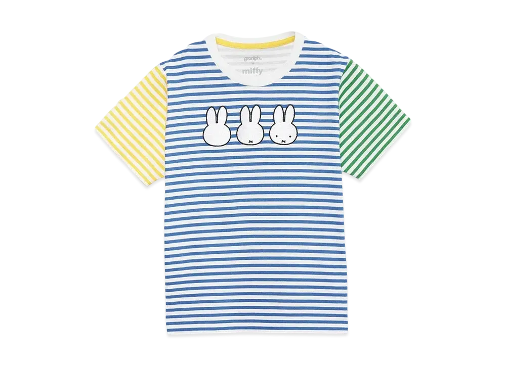 graniph x Miffy Face Line Kids T-Shirt "Ivory"