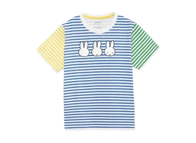 graniph x Miffy Face Line Kids T-Shirt "Ivory"