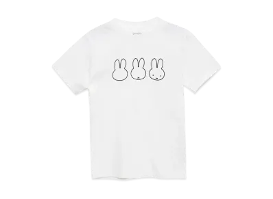 graniph x Miffy Face Line Kids T-Shirt "White"