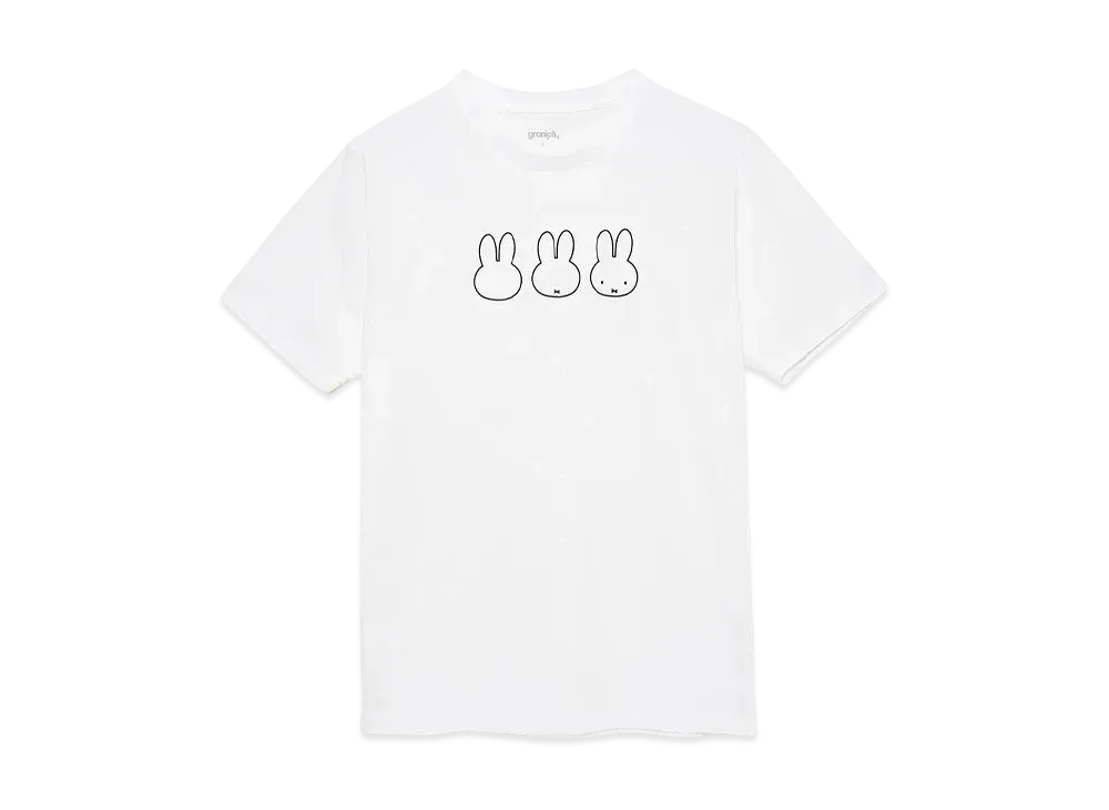 graniph x Miffy Face Line T-Shirt "White"