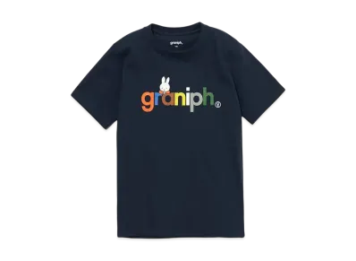 graniph x Miffy Logo Kids T-Shirts "Navy"