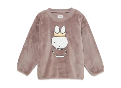 graniph x Miffy Crown Kids Fleece Sweat "Moka"