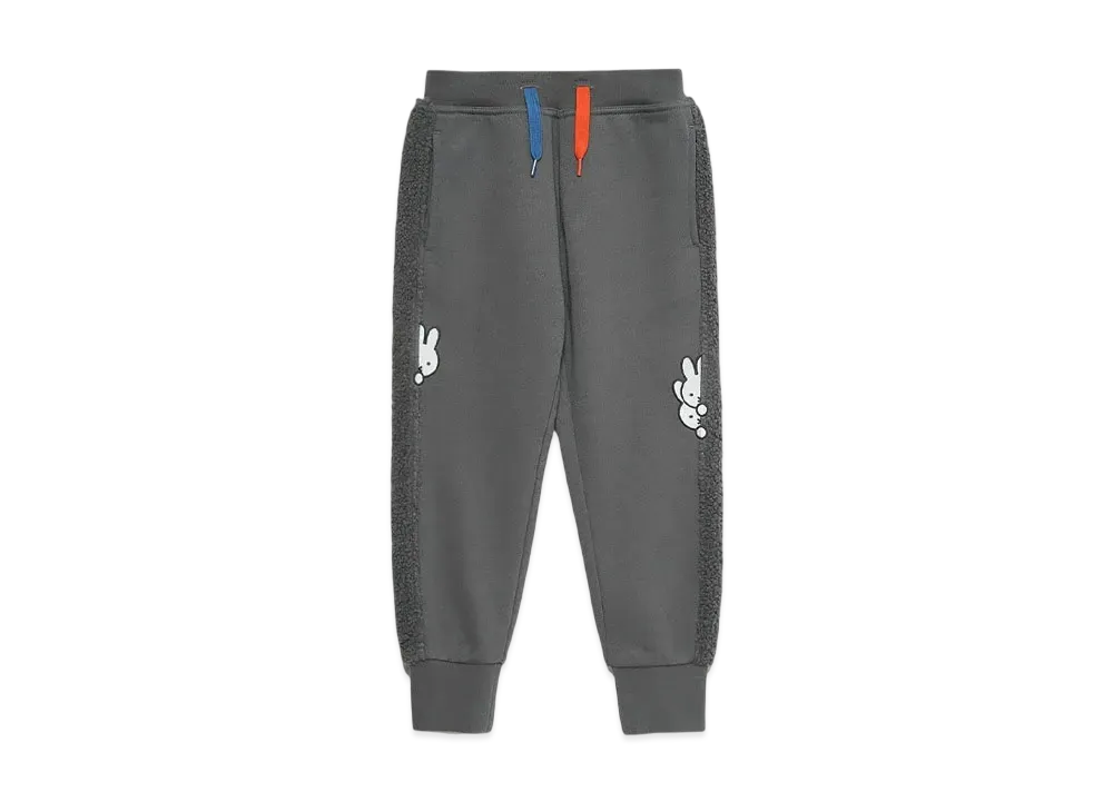 graniph x Miffy Hide And Seek Kids Fleece Sweatpants "Gray"