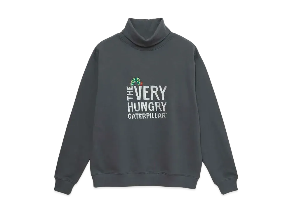 graniph x Eric Carle Very Hungry Caterpillar Logo Fleece High Neck Sweat "Gray"