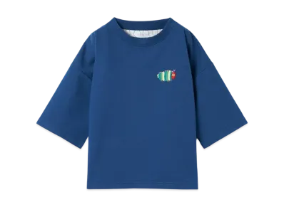 graniph x Eric Carle Grown Kids Mini Fleece 3/4 Sleeve Sweat "Blue"