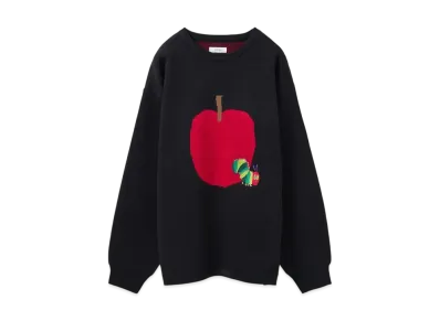 graniph x Eric Carle Red Apple Embroidery Knit "Black"