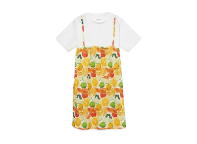 graniph x Eric Carle Citrus Pattern Kids Layered One Piece "Off White"