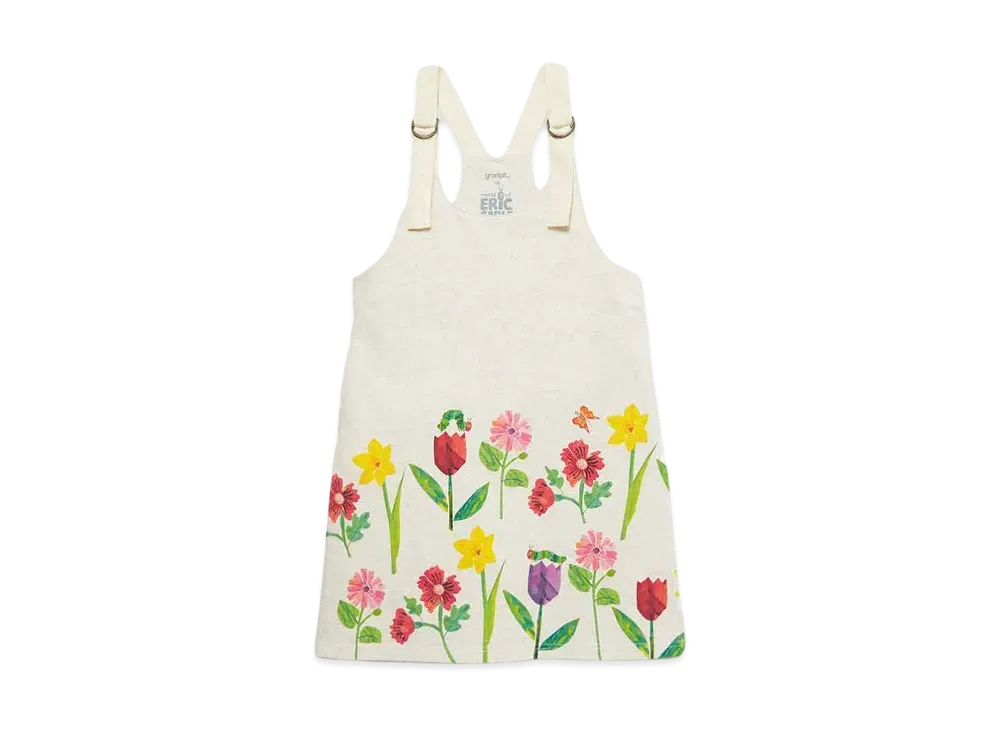 graniph x Eric Carle Flowers Kids Jumper Skirt "Heather Natural"