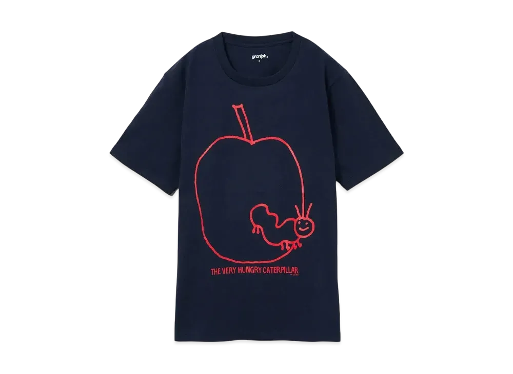graniph x Eric Carle Sketch Apple T-Shirt "Navy"