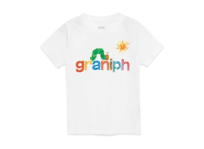 graniph x Eric Carle Logo Kids T-Shirts "White"